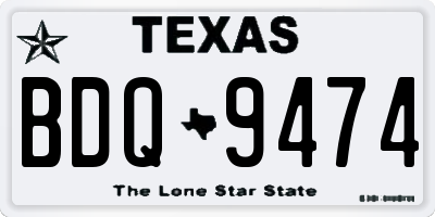 TX license plate BDQ9474