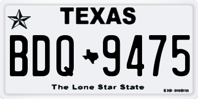 TX license plate BDQ9475