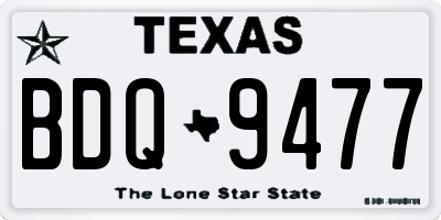 TX license plate BDQ9477