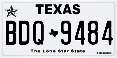 TX license plate BDQ9484