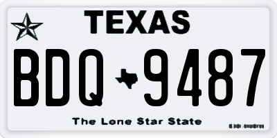 TX license plate BDQ9487
