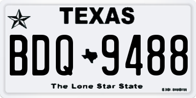 TX license plate BDQ9488