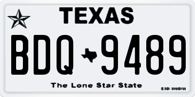 TX license plate BDQ9489