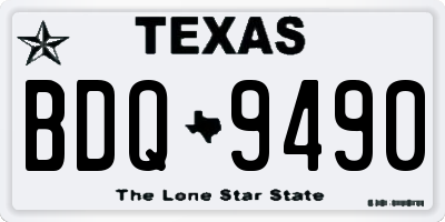 TX license plate BDQ9490