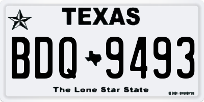 TX license plate BDQ9493