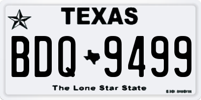 TX license plate BDQ9499