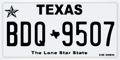TX license plate BDQ9507