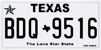 TX license plate BDQ9516