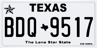 TX license plate BDQ9517