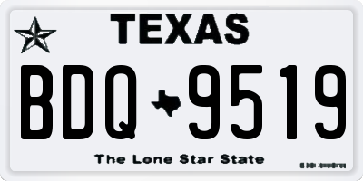 TX license plate BDQ9519