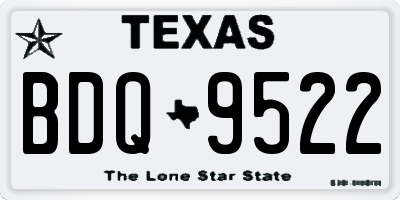 TX license plate BDQ9522