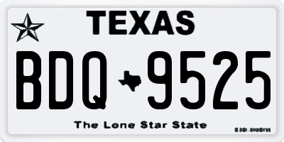 TX license plate BDQ9525