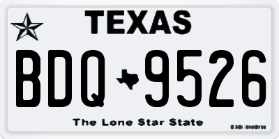 TX license plate BDQ9526
