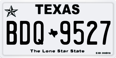 TX license plate BDQ9527