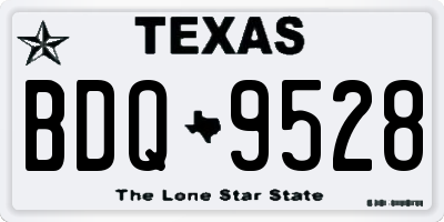 TX license plate BDQ9528