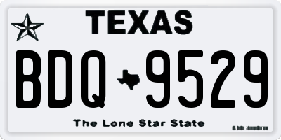 TX license plate BDQ9529