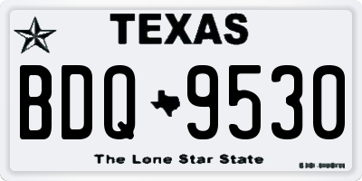 TX license plate BDQ9530