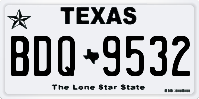 TX license plate BDQ9532