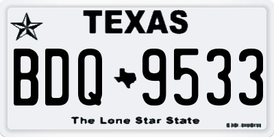 TX license plate BDQ9533