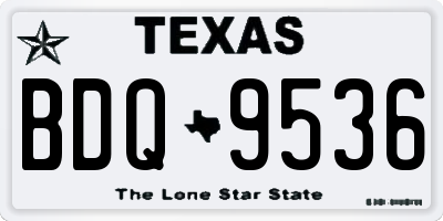TX license plate BDQ9536