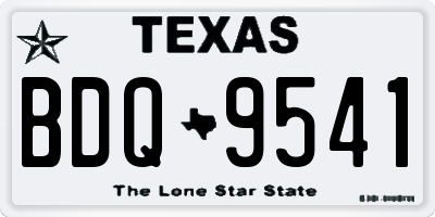 TX license plate BDQ9541