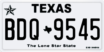 TX license plate BDQ9545