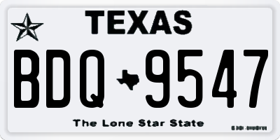 TX license plate BDQ9547