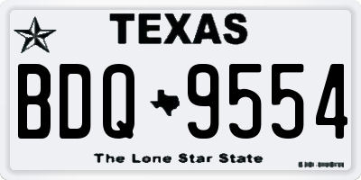 TX license plate BDQ9554