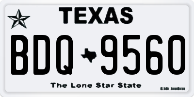 TX license plate BDQ9560
