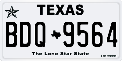TX license plate BDQ9564