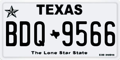 TX license plate BDQ9566