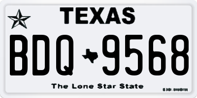 TX license plate BDQ9568