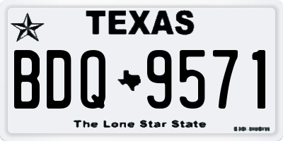 TX license plate BDQ9571