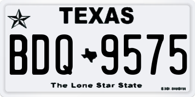 TX license plate BDQ9575