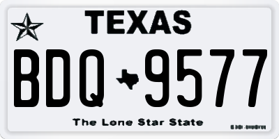 TX license plate BDQ9577