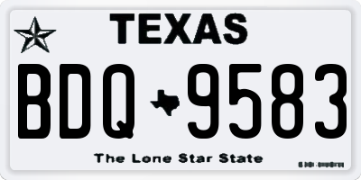 TX license plate BDQ9583