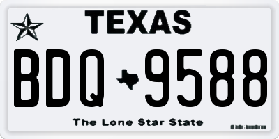 TX license plate BDQ9588