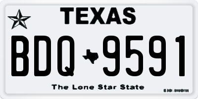 TX license plate BDQ9591