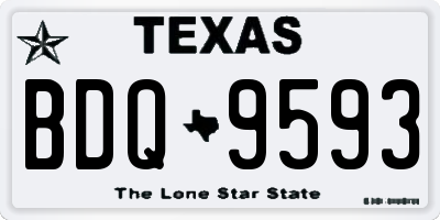 TX license plate BDQ9593