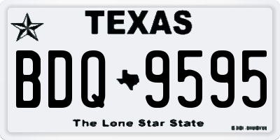 TX license plate BDQ9595