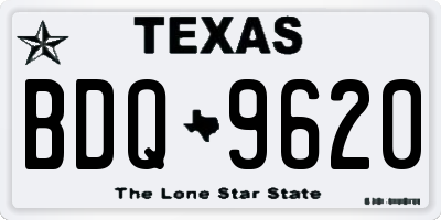 TX license plate BDQ9620