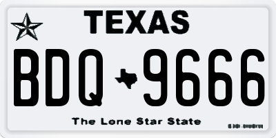 TX license plate BDQ9666