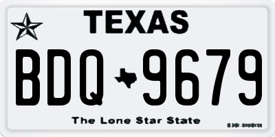 TX license plate BDQ9679