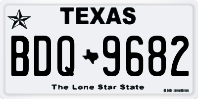 TX license plate BDQ9682