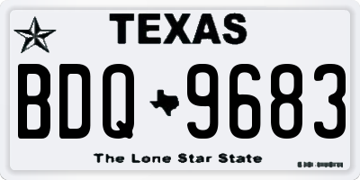 TX license plate BDQ9683