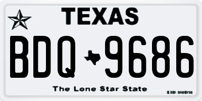 TX license plate BDQ9686