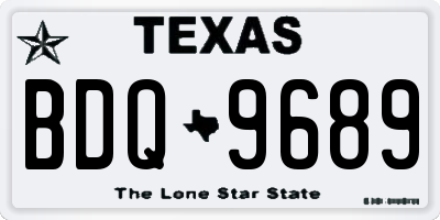 TX license plate BDQ9689