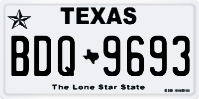 TX license plate BDQ9693