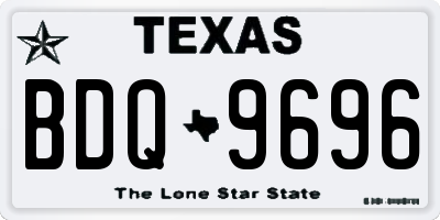 TX license plate BDQ9696
