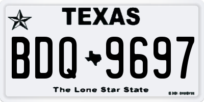 TX license plate BDQ9697
